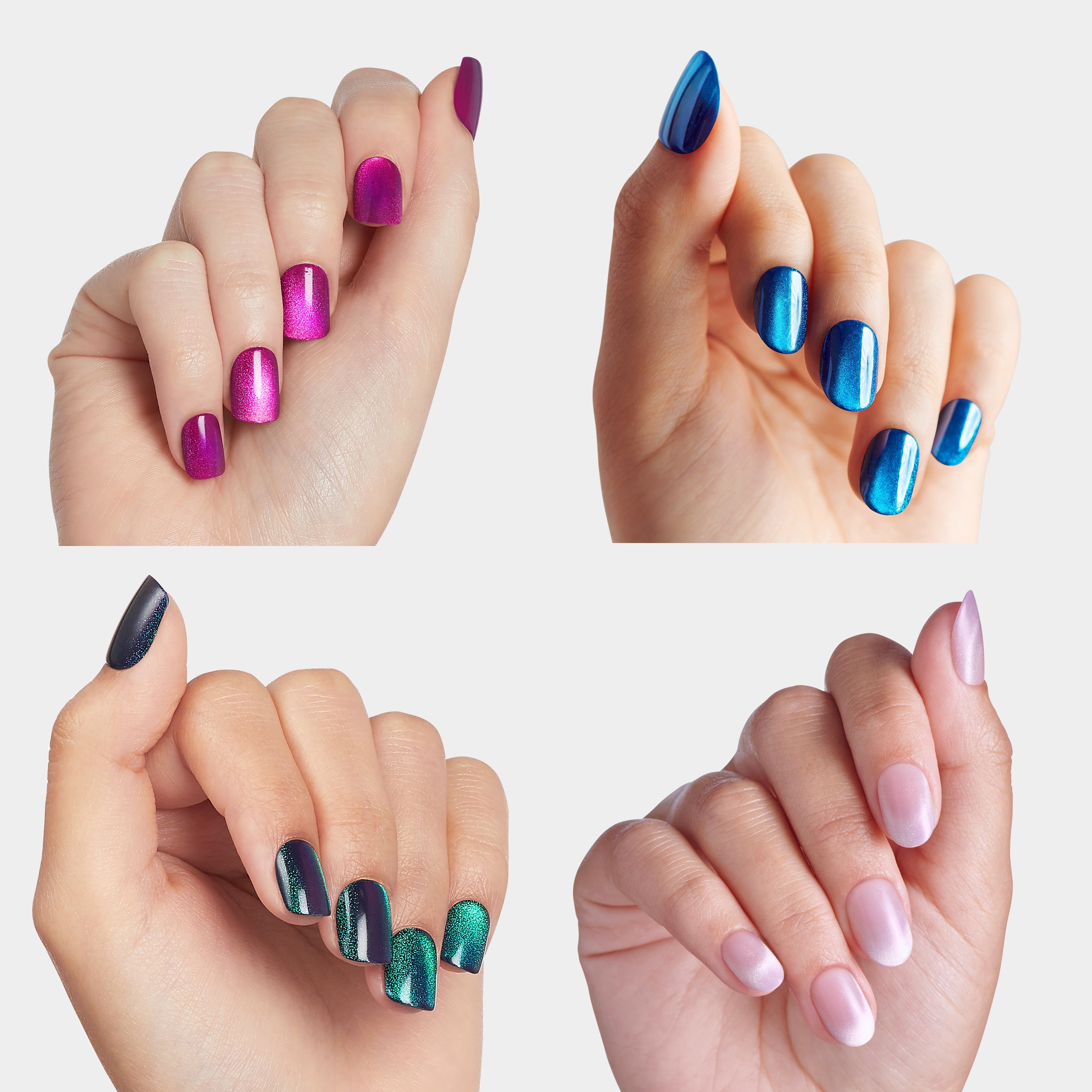 Simple style Press On Nails Bundle - Gemstone Glow