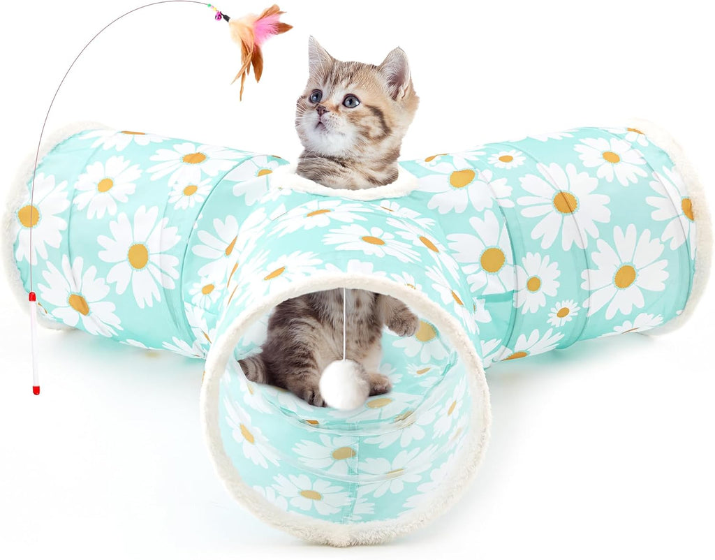 Pet Cat Tunnel Tube Toys 3 Way Collapsible