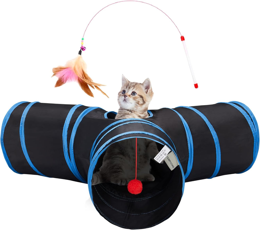 Pet Cat Tunnel Tube Toys 3 Way Collapsible