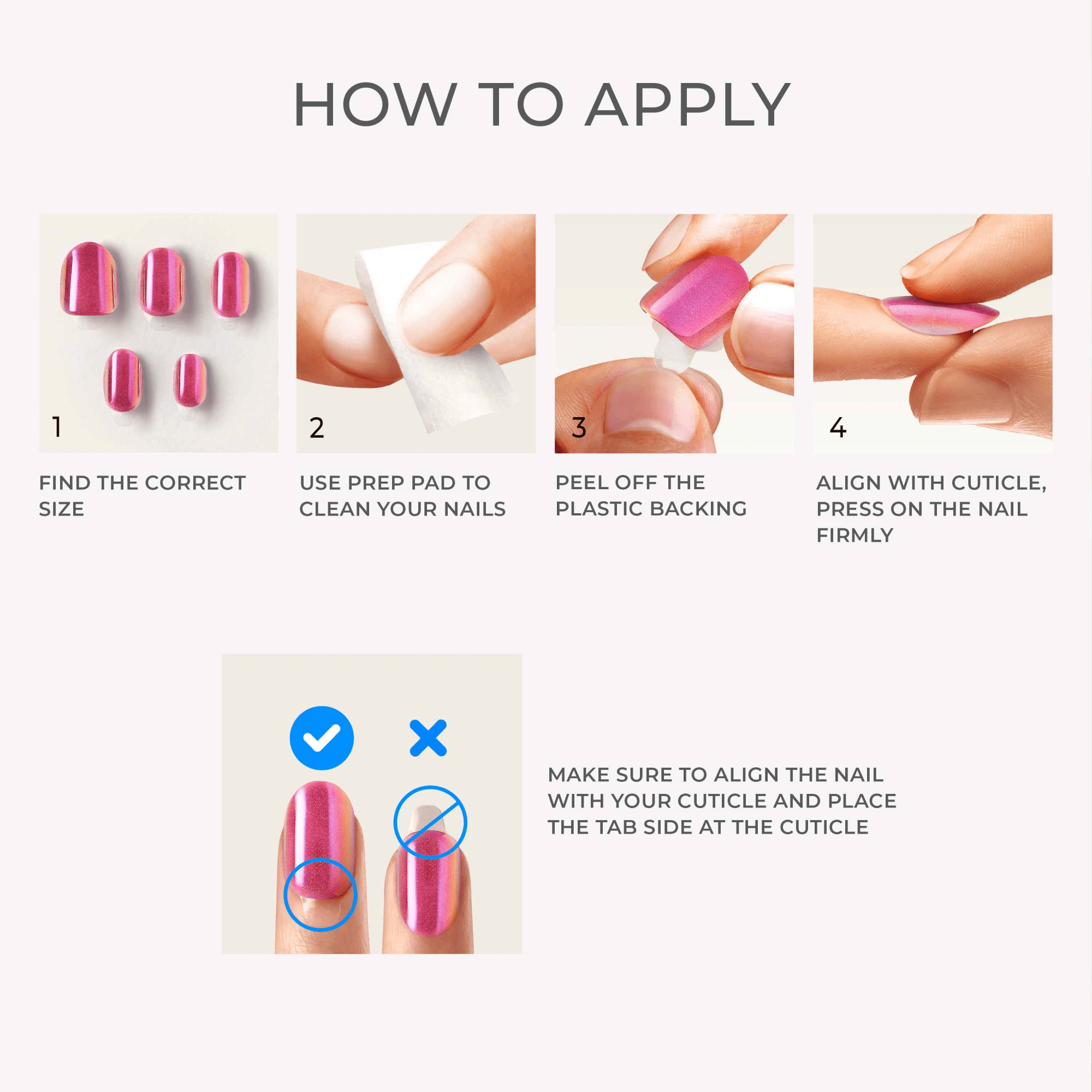 Simple style Press On Nails - Floating