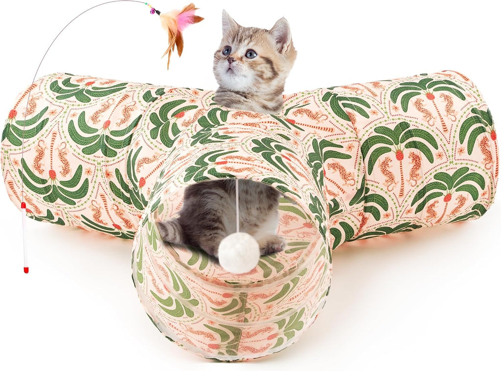 Pet Cat Tunnel Tube Toys 3 Way Collapsible