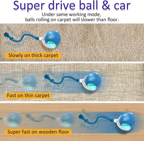 Interactive Cat Toys Ball for Indoor Cats Fast Rolling on Carpet
