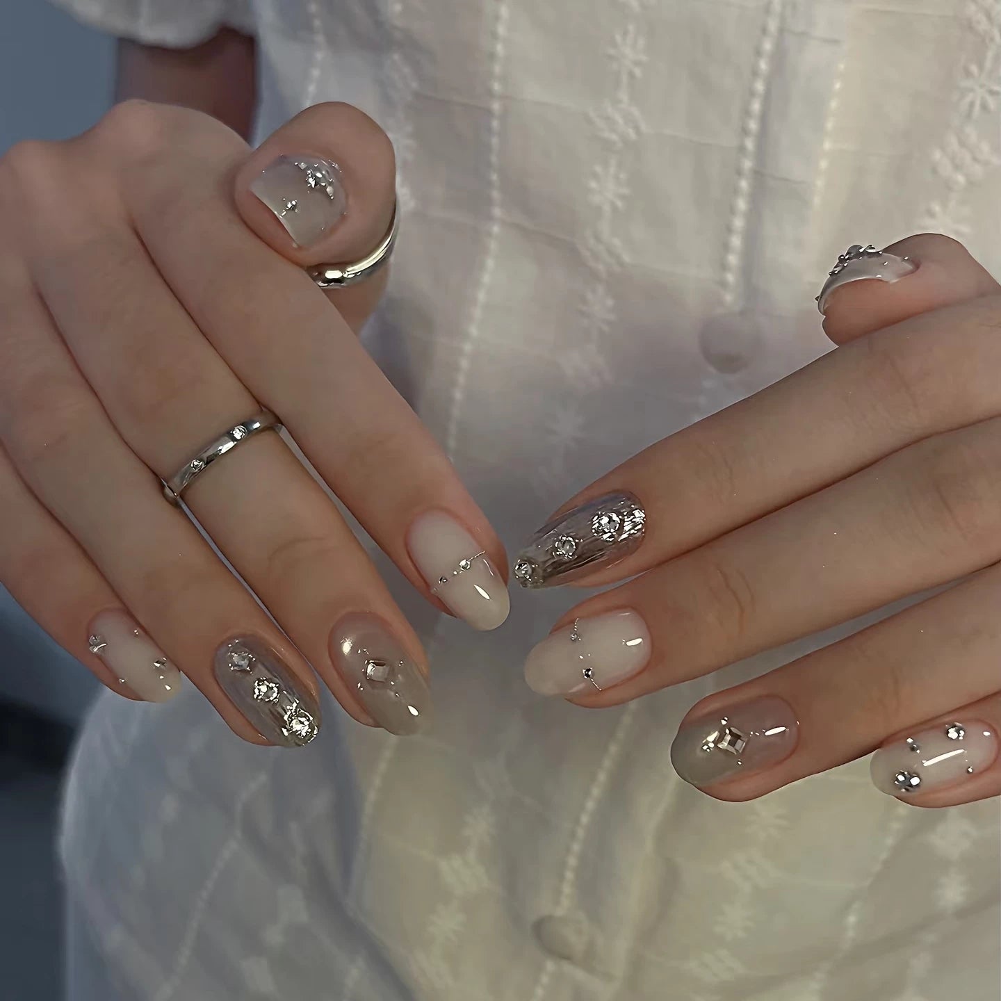 High-end whitening handmade nail art