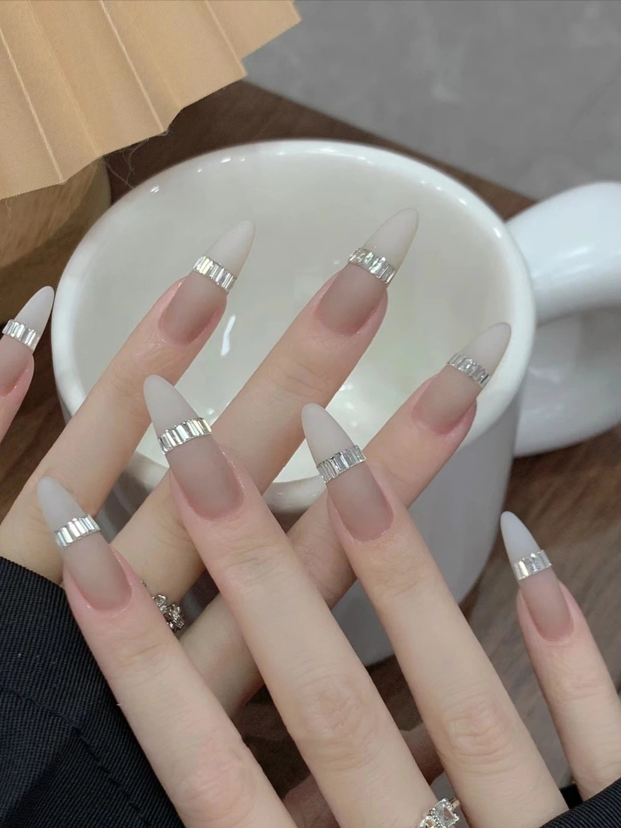 High-end rhinestone handmade wearable nail art