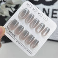 Light Blue Phantom Nail Art Patch Whitening Wearable Nails High-end Nail Patch Short Style Handmade Nails Cat's Eye Jelly Glue