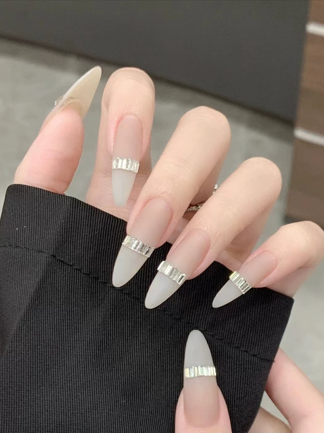High-end rhinestone handmade wearable nail art