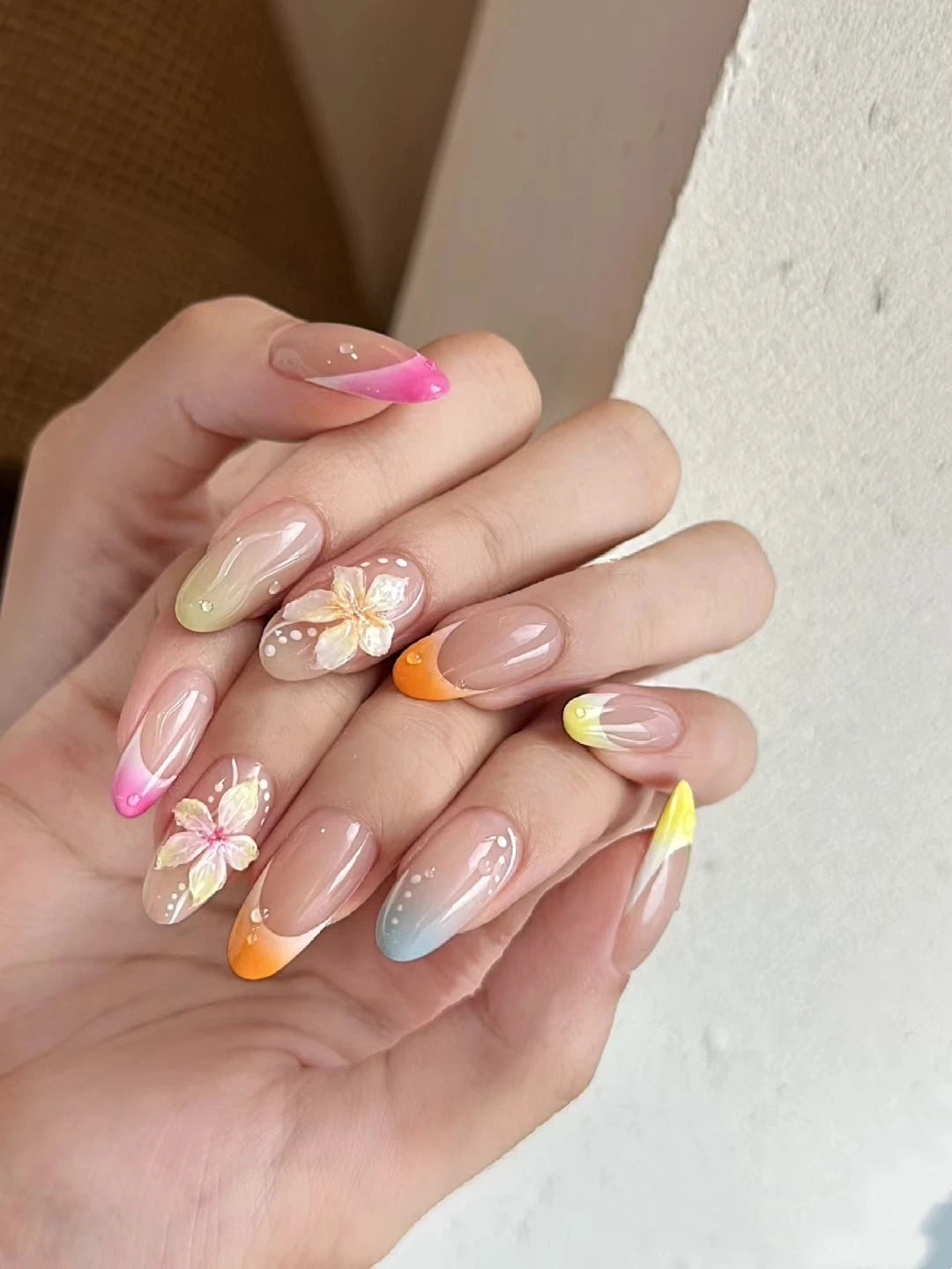 3D candy-colored handmade wearable nail art