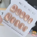 Nail Art 2026 New High-Quality Short Wearable Nail Ice Translucent Powder Nails High-Quality Removable Nail Art Patch