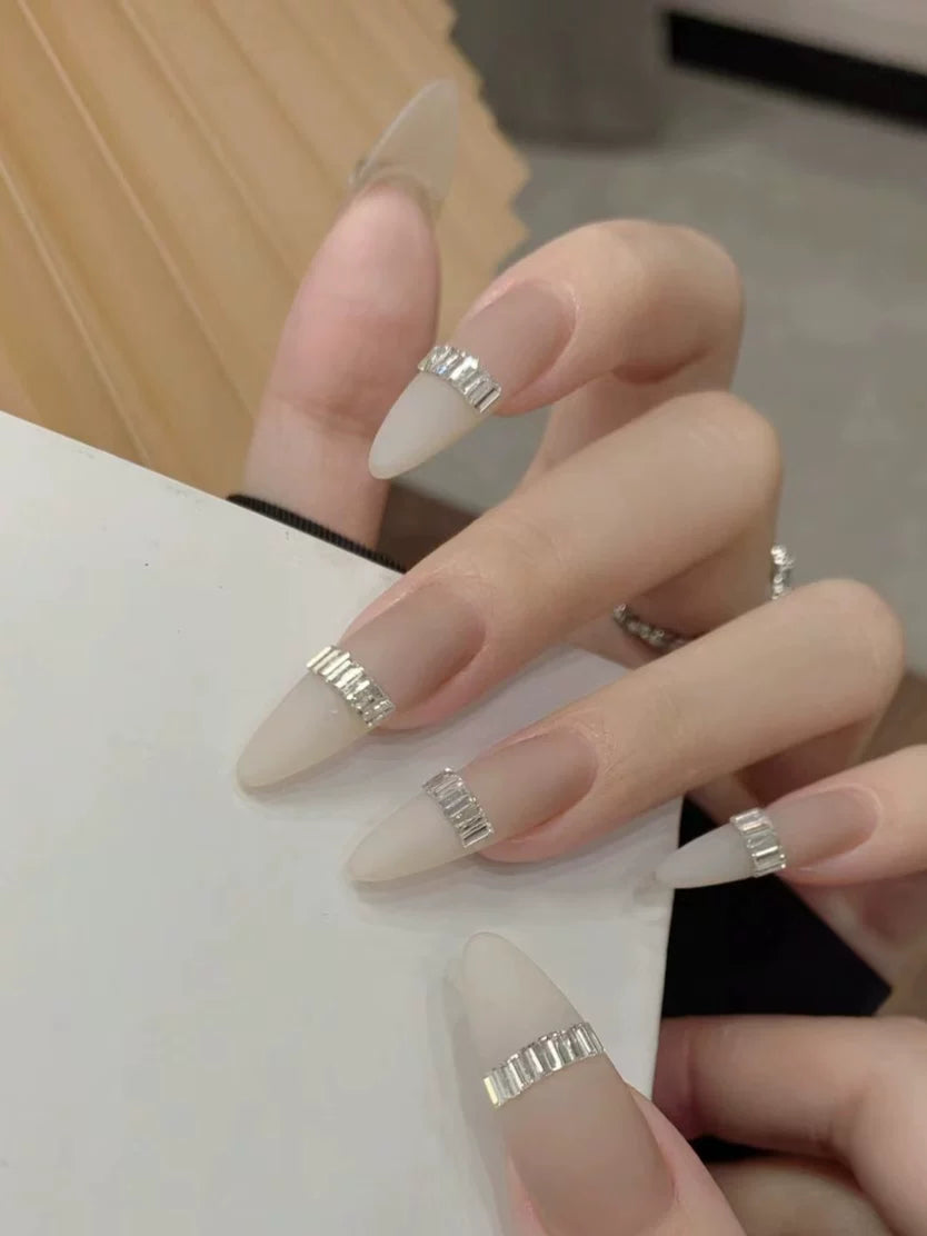 High-end rhinestone handmade wearable nail art