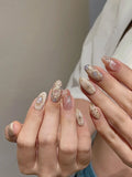 Bohemian style handmade nail art